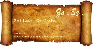 Zsilavi Szilvia névjegykártya