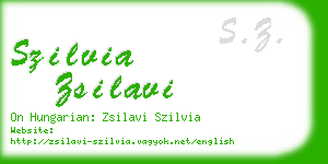 szilvia zsilavi business card
